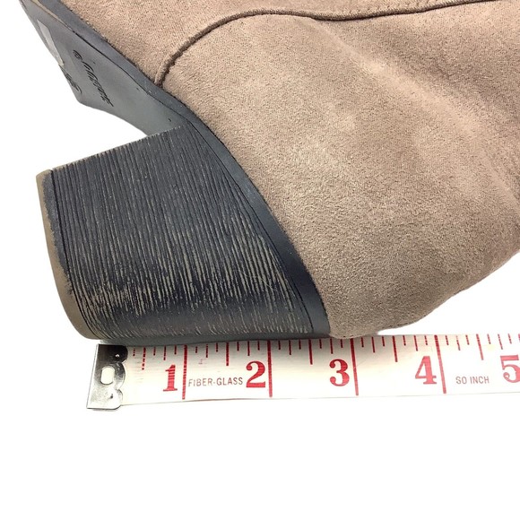 Banboo Avenge Women’s 6.5 Tan Brown Faux Suede Leather Ankle Boots Botties Heel - Picture 11 of 11